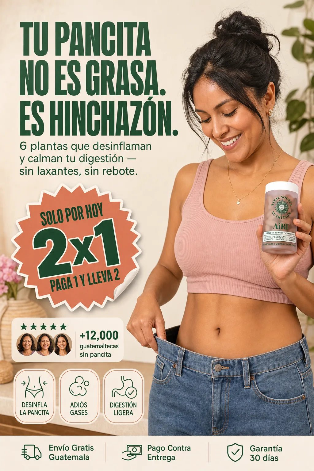 AiRi™ — Lleva 2 por el precio de 1 - Pancita plana desde la primera semana + 🎁 Regalo