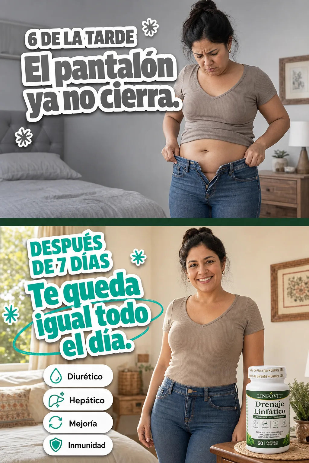 Linfovit — antes despues