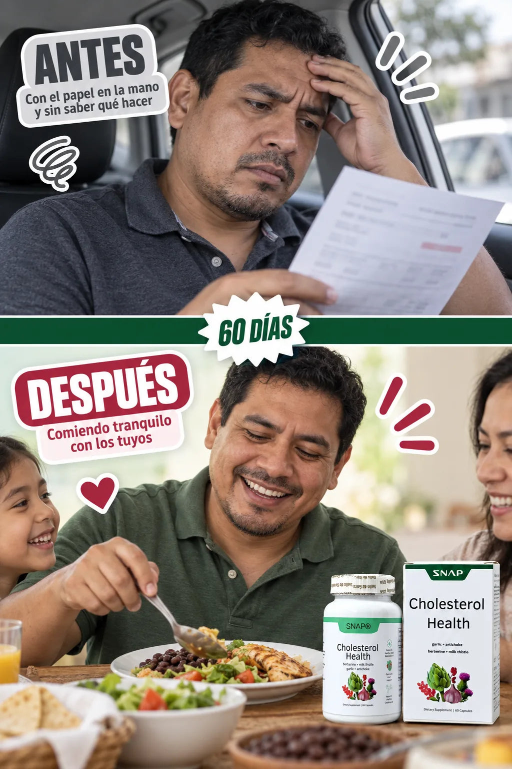 SNAP Cholesterol Health — antes despues