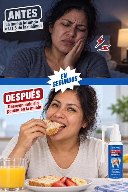 Spray Alivio Dental — antes despues