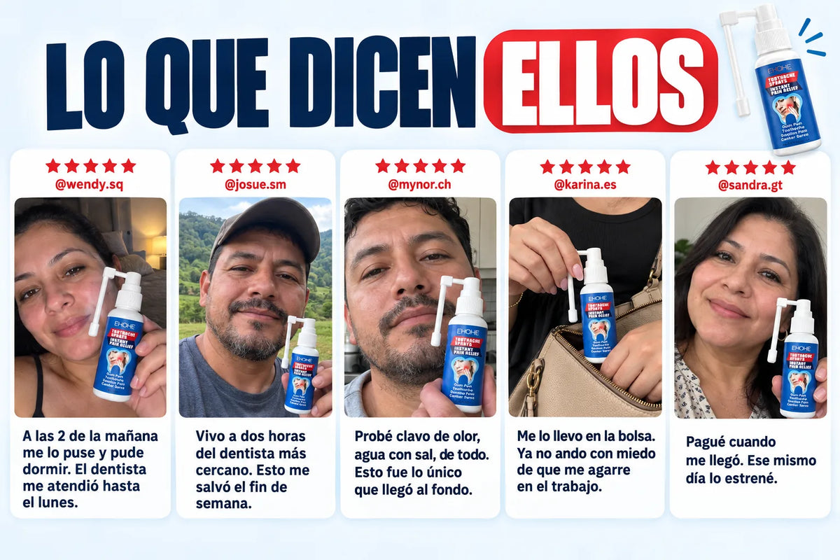Spray Alivio Dental — testimoniales