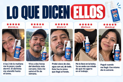 Spray Alivio Dental — testimoniales